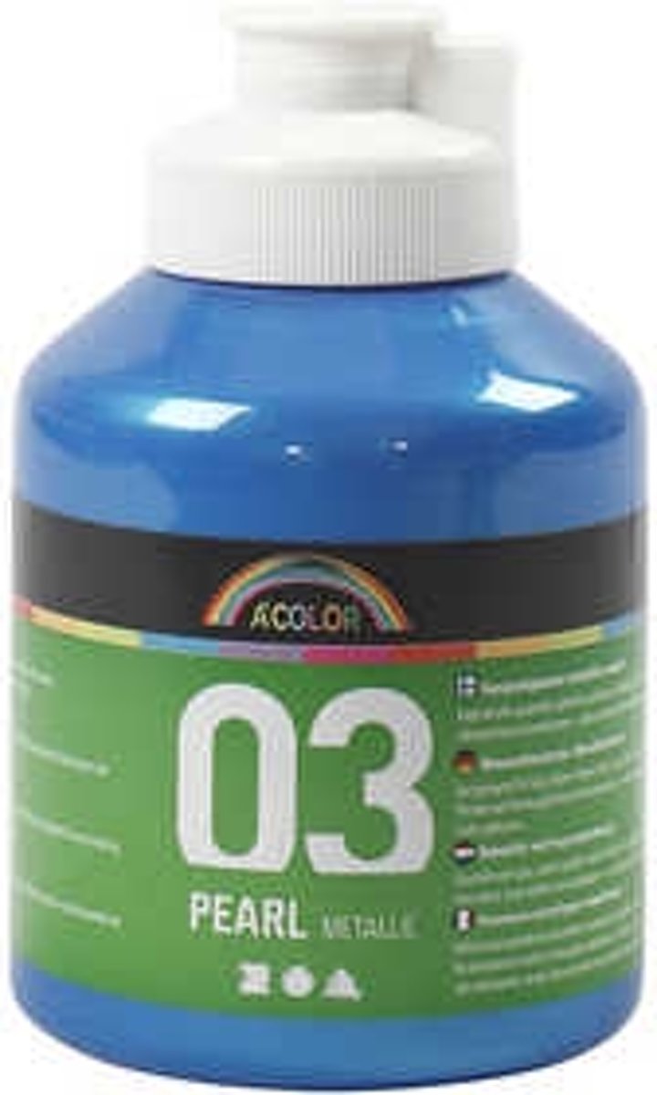 A-Color acrylverf, blauw, 03- metallic, 500ml [HOB-32208]